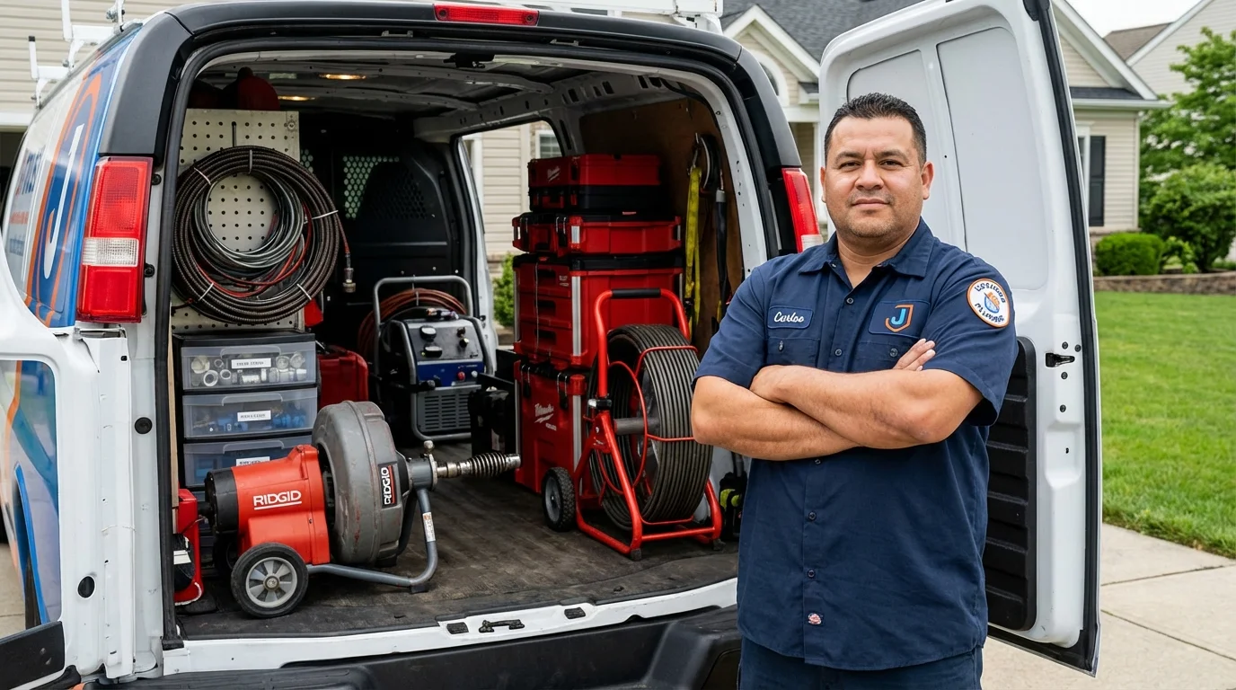 Professional drain cleaning equipment and Johns Plumbing LLC plumber in Colby