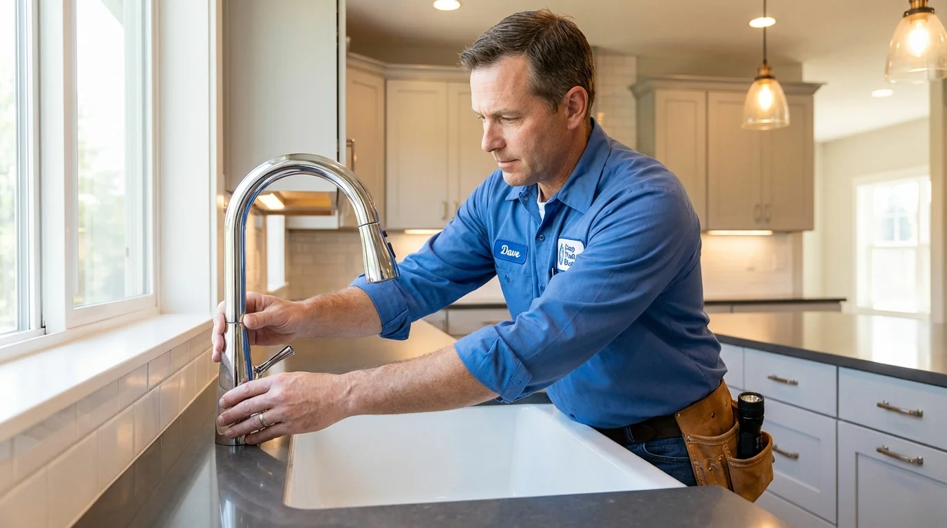 Kitchen faucet installation by Johns Plumbing LLC in Colby